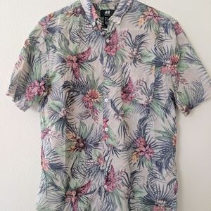 h&m men's tropical shirt